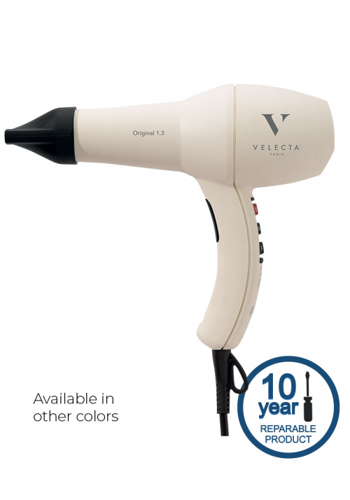 Original 1.3 -Professional quality hairdryer light, vintage, elongated body for a better grip - Velecta Paris