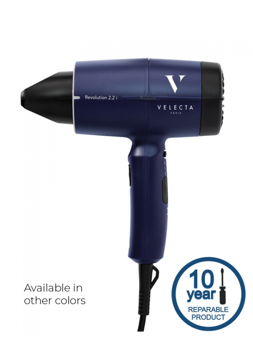Revolution 2.2 i -Professional quality hairdryer the most powerful of the compacts range with Led light rings - Velecta Paris