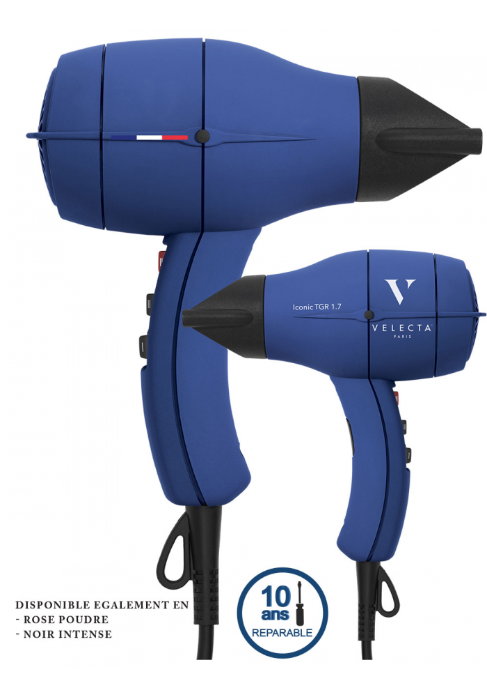 ICONIC TGR 1.7 (ex TGR 3600XS) Sèche-cheveux qualité professionnelle avec l'emblème du fabriqué en France - Velecta Paris