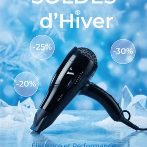 Les soldes d’hiver sont arrivées ! Profitez de remises sur une sélection de produits. C’est le moment idéal pour vous offrir des outils performants qui transformeront votre routine ! #SoldesHiver #BonnesAffaires #VelectaParis #sèchecheveux #FabricationFrançaise #SavoirFaire #Qualité #Innovation #OutilsPerformants