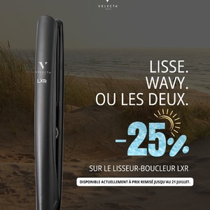 Pourquoi choisir entre cheveux lisses et ondulations naturelles quand un seul outil permet les deux ?Le LXR a été pensé pour celles qui aiment changer de style selon leurs envies, leur tenue ou simplement leur humeur du jour.Un matin, un lissage brillant et impeccable.Le lendemain, un wavy souple et naturel qui accompagne parfaitement les soirées d'été.Sa force ? Sa polyvalence.✓ lissage fluide et rapide✓ ondulations souples et naturelles✓ prise en main intuitive✓ un seul outil pour multiplier les possibilitésParce qu'une bonne routine coiffage ne devrait pas être compliquée.Elle devrait simplement s'adapter à vous.✨ Et pendant les soldes d'été, profitez de -25 % sur le LXR jusqu'au 21 juillet.Le moment idéal pour découvrir l'un des outils les plus polyvalents de la gamme Velecta Paris.Retrouvez l'offre directement via le lien en bio.#LisseurBoucleur #WavyHair #CheveuxLisses #SoldesEte #RoutineCheveux #VelectaParis