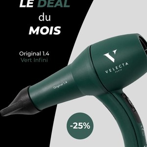 Offre exclusive d’octobre ! ✨🍂 Profitez de 25% de remise sur l'Original 1.4 en vert infini : Le classique indémodable ! Avec sa silhouette élancée et sa prise en main ergonomique, ce sèche-cheveux garantie un séchage rapide et en douceur grâce à sa puissance de 1400W. Un résultat sublime et des cheveux secs en un rien de temps ! 👉 Dites adieu aux cheveux mouillés et bonjour à la brillance ! #VelectaParis #Velecta #fabriquéenFrance #Sèchecheveux #DealDuMois #Beauté #Original14