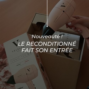 🌟 Nous sommes ravis de vous proposer des sèche-cheveux reconditionnés, offrant la même garantie que les produits neufs. Chaque appareil a été rigoureusement testé pour garantir une qualité irréprochable. En choisissant nos sèche-cheveux reconditionnés, vous faites un geste écoresponsable pour limiter les déchets tout en profitant d'un produit performant. Faites le choix de la durabilité sans compromis sur la qualité ! 💚✨ #VelectaParis #Velecta #sèchecheveux #fabriquéenFrance #ecoresponsable #reconditionné
