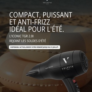 Quand l'été arrive, on cherche souvent à simplifier les choses.Une valise compact. Une routine plus rapide. Et des outils que l'on prend plaisir à utiliser au quotidien.L'Iconic TGR 2.0i a été pensé dans cet esprit : offrir un séchage performant que ce soit à la maison, en week-end ou pendant les vacances.Parce qu'un bon sèche-cheveux ne se résume pas à sa puissance.C'est aussi :• un séchage plus fluide au quotidien • une fabrication française • un appareil conçu pour durer dans le tempsEt pendant les soldes d'été, c'est peut-être le moment idéal pour découvrir l'un des iconiques de la marque.✨ Disponible actuellement à prix remisé jusqu'au 21 juillet.Retrouvez l'Iconic TGR 2.0i directement via le lien en bio.#SecheCheveuxProfessionnel #MadeInFrance #RoutineCheveux #SoldesEte #VelectaParis #IconicTGR20i